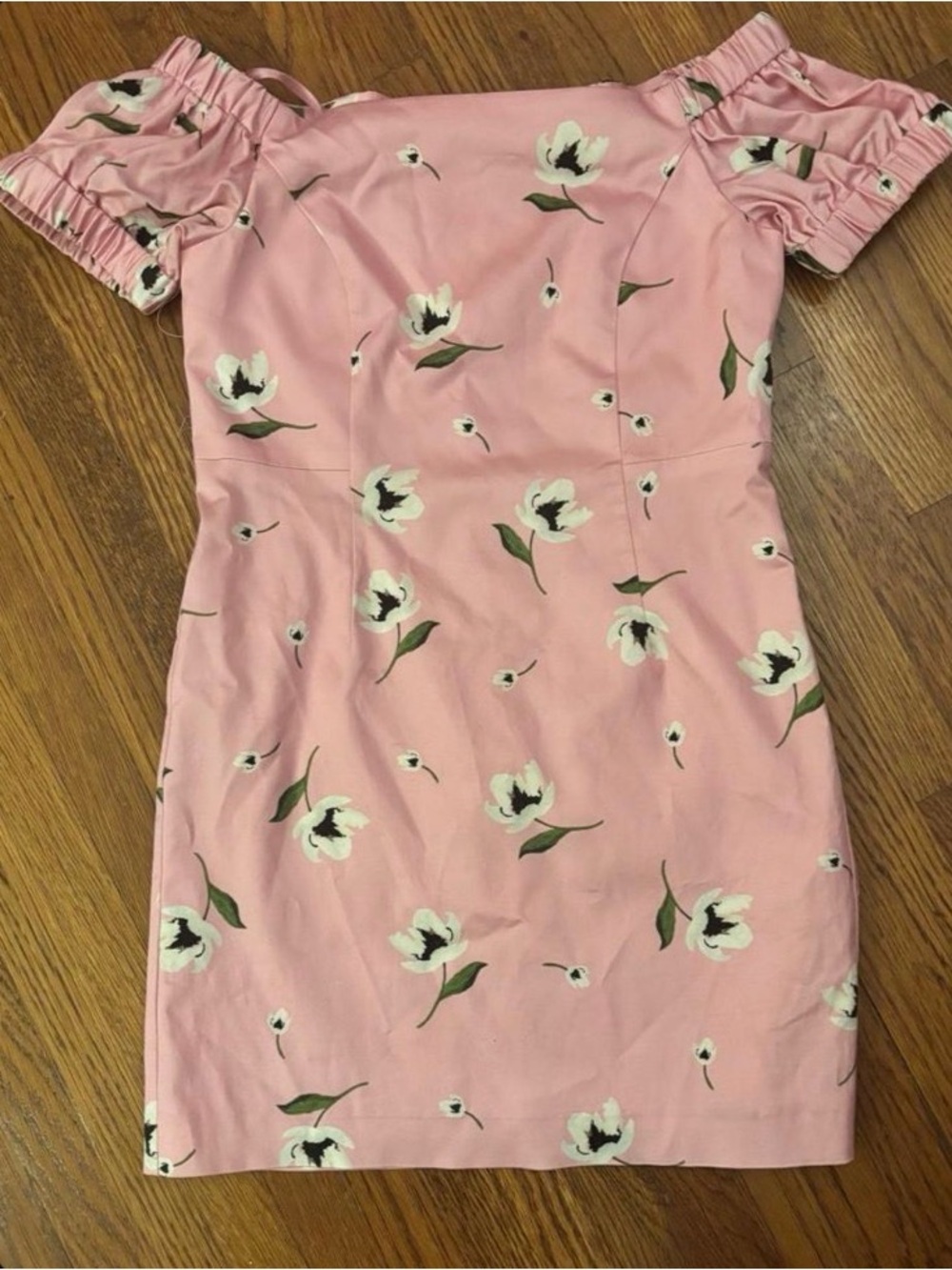 Milly Minis Pink Off-Shoulder Floral Mini Dress